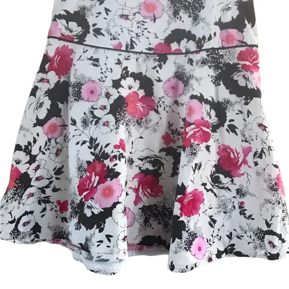 Amy Byer Size 16 Floral Skirt Pink White Brown